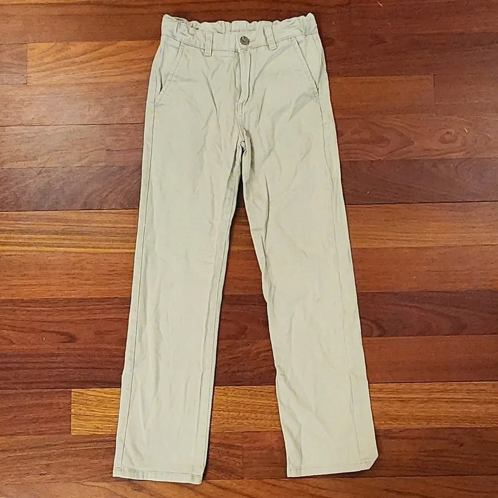 Izod Boys Casual Straight Leg Khaki Chino Pants Size 12 Slim - Picture 4 of 13